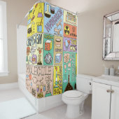 Rideaux De Douche Trousses de chimiistry science banners. Drawn (En situation)