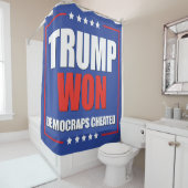 RIDEAUX DE DOUCHE TRUMP WON (En situation)