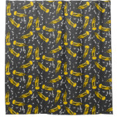 Rideaux De Douche Trumpet Music Notes Motif (Devant)