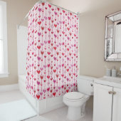 Rideaux De Douche Tuiles de coeur (En situation)