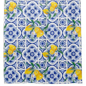Rideaux De Douche Tuiles portugaises, citrons, fruits, art d'été     (Devant)