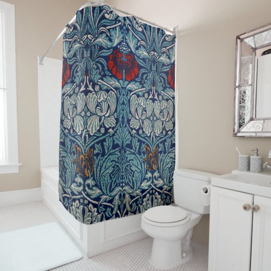 Rideaux De Douche Tulip et Rose, William Morris (En situation)