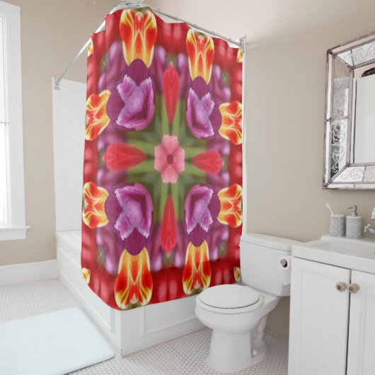 Rideaux De Douche Tulip Kaleidoscope (En situation)