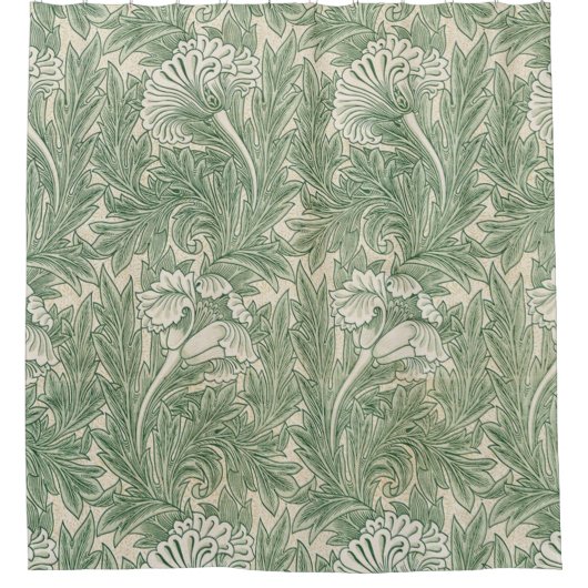Rideaux De Douche Tulip Motif (1875) Par William Morris (Devant)