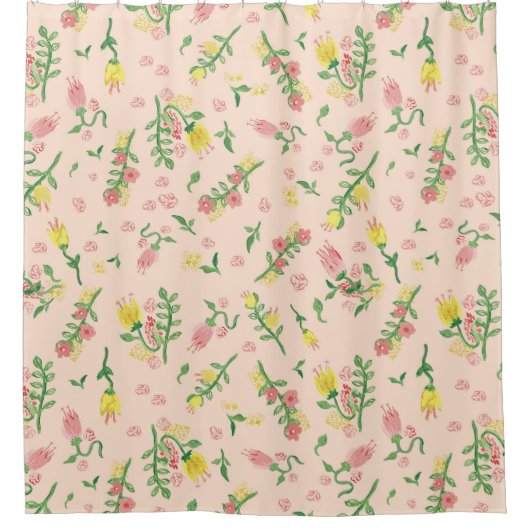 Rideaux De Douche Tulipes aquarelles (Devant)