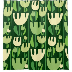 Rideaux De Douche Tulipes Motif de style scandinave