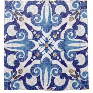 Rideaux De Douche Turc coloré : Motif Vintage de l'Est