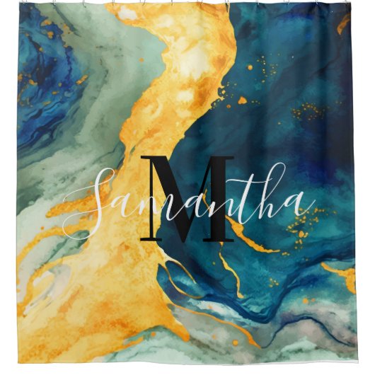 Rideaux De Douche Turquoise (Devant)