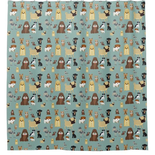 Rideaux De Douche turquoise background dopattern (Devant)