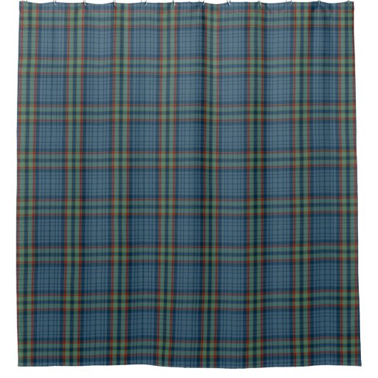Rideaux De Douche Turquoise bleu Tartan Plaid Scottish Kilt (Devant)