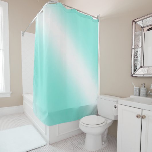 Rideaux De Douche Turquoise brillante (En situation)