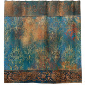 Rideaux De Douche Turquoise Cooper Patina Turquoise (Devant)