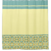 Rideaux De Douche Turquoise et Motif citron (Devant)