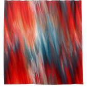 Rideaux De Douche Turquoise et rouge des feux natifs (Devant)