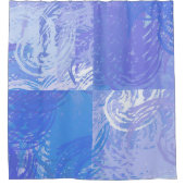 Rideaux De Douche Turquoise et violet Abstrait (Devant)