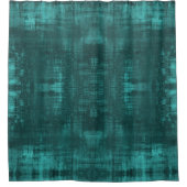 Rideaux De Douche Turquoise foncé Suede look Motif (Devant)
