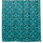 Rideaux De Douche Turquoise Turquoise Blue Tribal Art tendance (Devant)