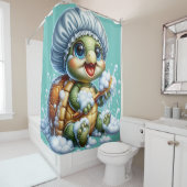 Rideaux De Douche "Turtle Bath Time Fun" (En situation)