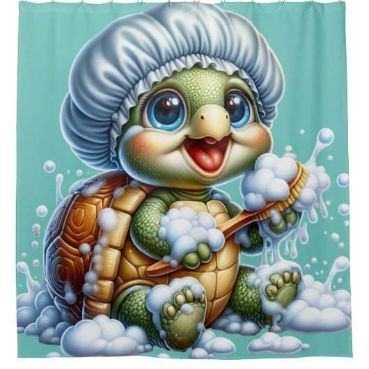 Rideaux De Douche "Turtle Bath Time Fun" (Devant)