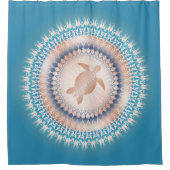 Rideaux De Douche Turtle rose Gold Turquoise Mandala (Devant)