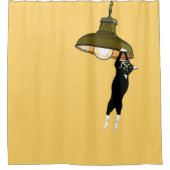 Rideaux De Douche Tuxedo Chat suspendu sur la lampe (Devant)