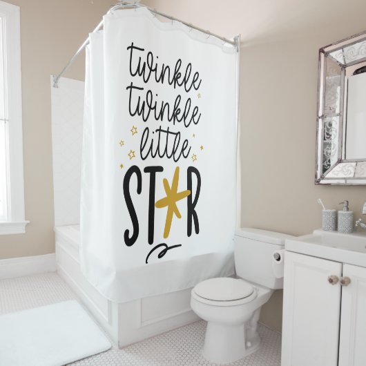 Rideaux De Douche Twinkle Twinkle Little Star Doodle (En situation)