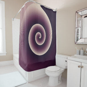 Rideaux De Douche Twirl d'aubergine moderne