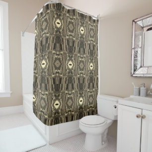 Rideaux De Douche Twirlers colorés Abstraits P & P Half Brick Sepia
