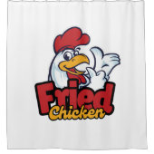 Rideaux De Douche Typographie du poulet (Devant)