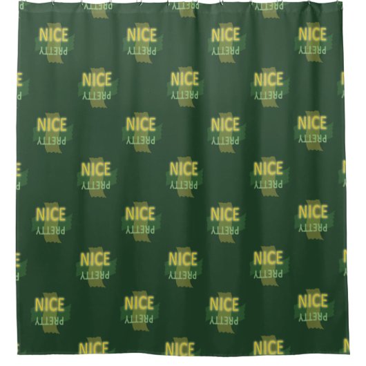 Rideaux De Douche Typographie jolie jaune vert (Devant)