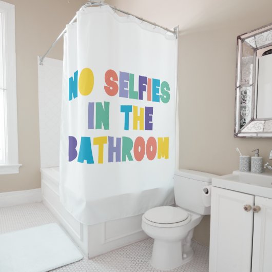 Rideaux De Douche Typographie moderne (En situation)