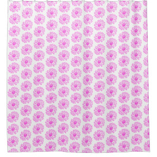 Rideaux De Douche Ultra Rose Fleur de marguerite Impression, Hippie
