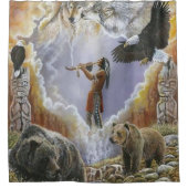 Rideaux De Douche Un Avec La Nature Pipe De Paix (Devant)