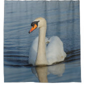 Rideaux De Douche Un Beau Cygne Mute Approches (Devant)