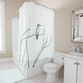 Rideaux De Douche Un colibri sur un bâton (En situation)