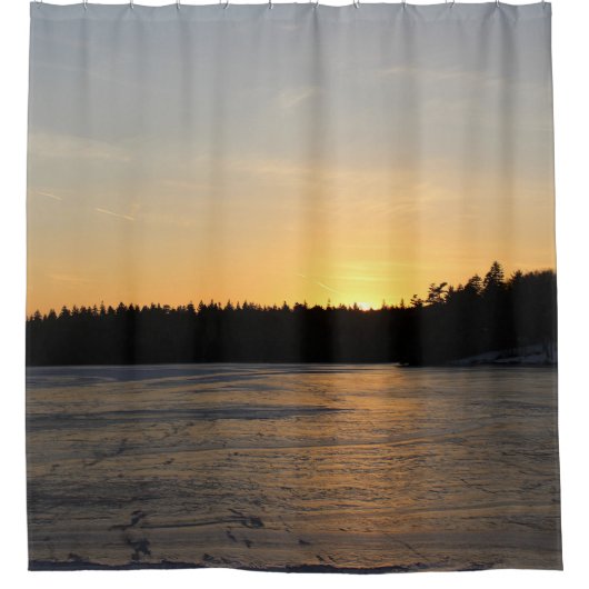 Rideaux De Douche Un coucher du soleil gelé (Devant)