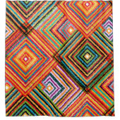 Rideaux De Douche Un design de patchwork motif transparent. Rangeur (Devant)