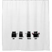 Rideaux De Douche un deux trois cat drôle pun rose griffes whiskies (Devant)