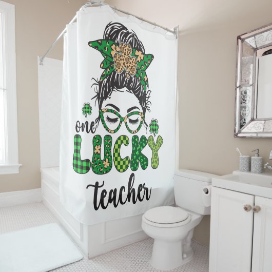 Rideaux De Douche Un enseignant chanceux - Saint-Patrick (En situation)