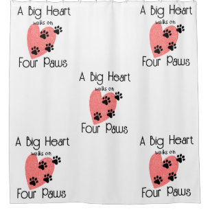 Rideaux De Douche Un Grand Coeur marche sur quatre pattes - Cute Pet