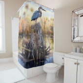 Rideaux De Douche Un Grand Héron Bleu Dans Les Everglades (En situation)
