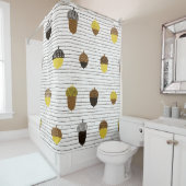 Rideaux De Douche Un motif sans soudure. Décor de surface d'automne. (En situation)