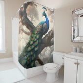 Rideaux De Douche Un paon dans un arbre (En situation)