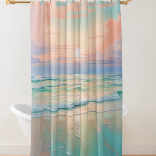 Rideaux De Douche Un paysage de plage paisible