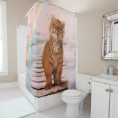 Rideaux De Douche Un tigre sur le pont Rainbow (En situation)