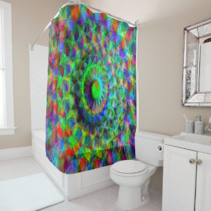 Rideaux De Douche Un vaisseau spatial psychédélique.......