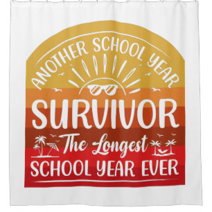 Rideaux De Douche Une autre année scolaire Survivante Funny School