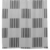 Rideaux De Douche Une conception simple de lignes noires sur gris cl (Devant)
