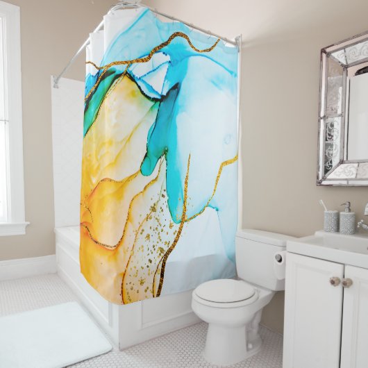 Rideaux De Douche Une créativité transparente. artwork Abstrait. Ten (En situation)