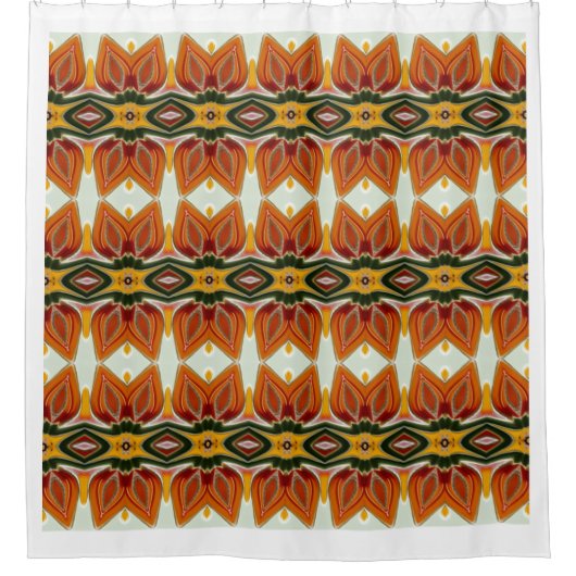 Rideaux De Douche Une élégante affiche multicolore classique (Devant)